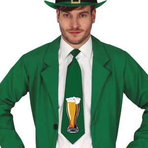 Fiestas Guirca Verkleed stropdas - St. Patricks Day - groen - polyester - volwassenen - carnaval