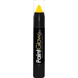 Face paint stick - neon geel - UV/blacklight - 3,5 gram - schmink/make-up stift/potlood