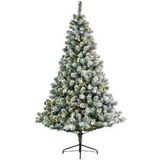 Kerst kunstbomen Imperial Pine met sneeuw en verlichting150 cm