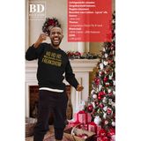 BD Foute kersttrui heren - Hohoho freak show - zwart - glitter goud