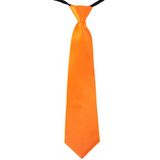 2x stuks oranje verkleed stropdassen 40 cm voor dames/heren