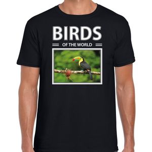 Toekan foto t-shirt zwart voor heren - birds of the world cadeau shirt Toekans liefhebber