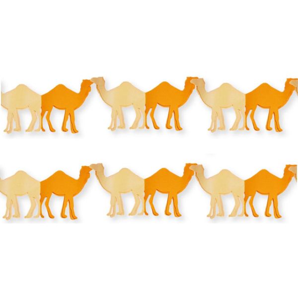 2x stuks papieren feestslinger 1001 nacht thema met kamelen 3 meter -  woestijn of dieren thema versiering - Cadeaus & gadgets kopen | o.a.  ballonnen & feestkleding | beslist.nl