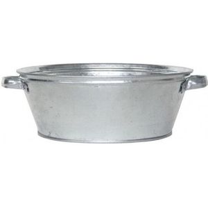 Zilveren drankkoeler/ijsemmer 9 liter rond