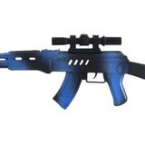 Verkleed speelgoed Politie/soldaten geweer - machinegeweer - zwart/blauw - plastic - 69 cm