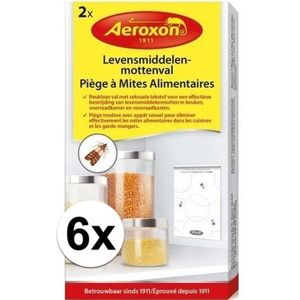 6x Aeroxon levensmiddelenmottenvallen