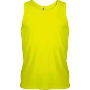 Sportkleding sneldrogend fluor gele singlet voor heren