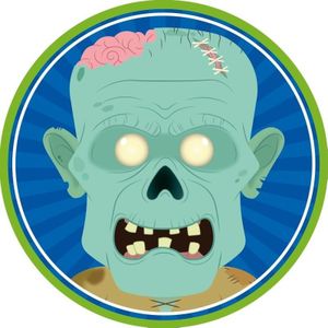 10x Halloween onderzetters zombie