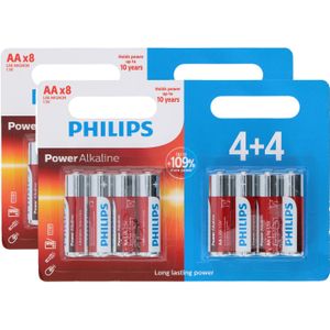 Batterijen Philips - 16x stuks - AA/Penlites - Alkaline