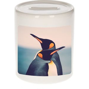 Foto pinguin spaarpot 9 cm - Cadeau pinguins liefhebber