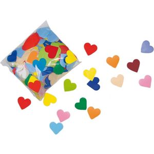 Hart confetti gekleurd 250 gram