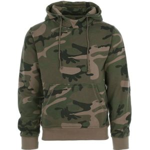 Camouflage hoodie/hooded sweater voor heren
