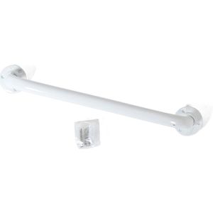 Gerimport - Badkamer/douche wandbeugel handgreep metaal wit 40 cm