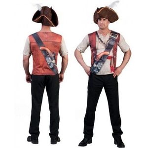 Piraten t-shirt 3D print voor heren