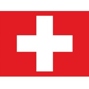 20x Stickertjes Zwitserland vlag 10 cm