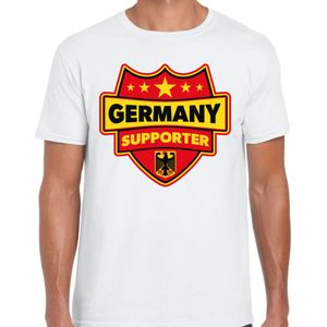 Duitsland / Germany supporter t-shirt wit voor heren