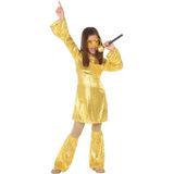 Budget disco pailletten jurk goud voor meisjes