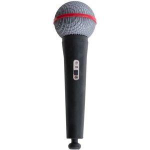 Zwarte nep microfoon popster 19 cm