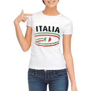 Italie t-shirt voor dames met vlaggen print
