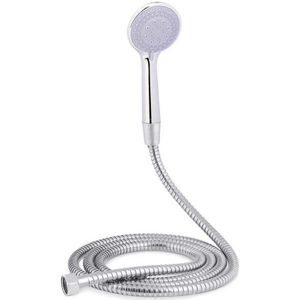 Berilo doucheslang en douchekop met 3 standen - 200 cm - universele aansluiting - zilver - badkameraccessoires