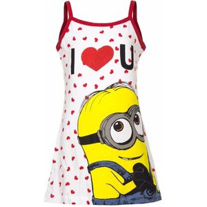 Minions kinderjurk wit/rood