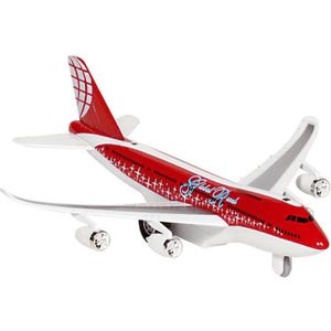 Rood gekleurd model vliegtuig