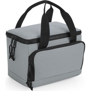 Bagbase koeltasje/lunch tas model Compact - 24 x 17 x 17 cm - 2 vakken - grijs/zwart - klein model