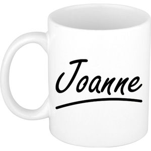 Joanne voornaam kado beker / mok sierlijke letters - gepersonaliseerde mok met naam