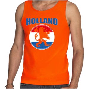 Oranje fan tanktop / kleding Holland met oranje leeuw EK/ WK voor heren