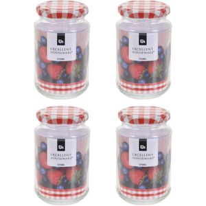 14x stuks jam pot met draaideksel 370 ml