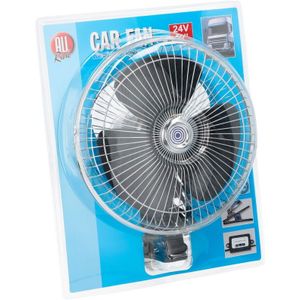 All ride Auto/truck ventilator met dia 25 cm - 24V aansluiting en klem - kabel 200 cm