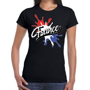 France/Frankrijk supporter kleding zwart voor dames