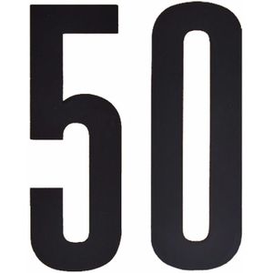 Leeftijd cijfer stickers 50 jaar