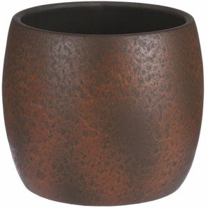 Mica Decorations Bloempot/plantenpot - roest/terracotta bruin - voor kamerplant - H22 x D24 cm