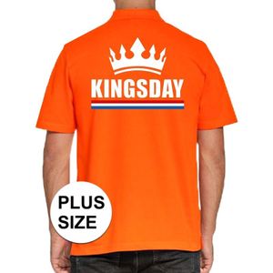 Grote maten Koningsdag polo t-shirt oranje Kingsday voor heren