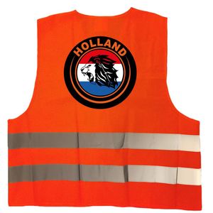 Hollandse leeuw hesje oranje reflecterende supporter kleding voor EK/ WK volwassenen