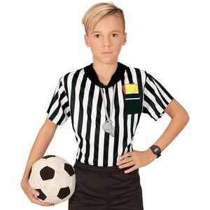 Voetbal scheidsrechter kostuum/ shirt jongens met opdruk