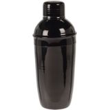 4x Cocktailglazen / Pina Colada glazen transparant 500 ml + Cocktailshaker zwart 500 ml RVS