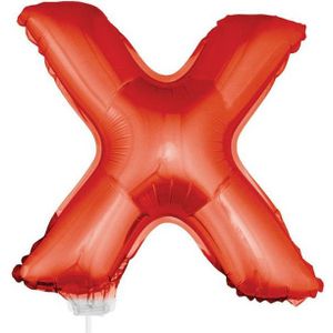 Folie ballon letter ballon X rood 41 cm