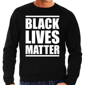 Black lives politiek protest / betoging trui anti discriminatie zwart voor heren