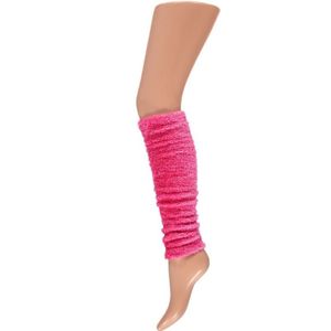 Neon roze beenwarmers met pluche