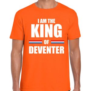 Oranje I am the King of Deventer t-shirt - Koningsdag shirt voor heren