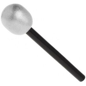 Zilveren nep microfoon popster