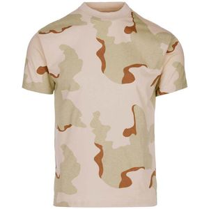 T-shirt korte mouw desert camouflage print