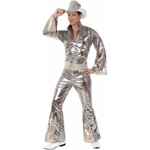 Zilveren disco verkleedkleding heren