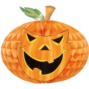 Halloween versiering pompoen honeycomb decoratie 30 cm