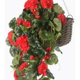 Rode Geranium Kunstplant Hangplant 70 cm - Kunstplanten/Nepplanten - Hangplanten