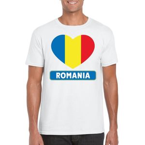 I love Roemenie t-shirt wit heren