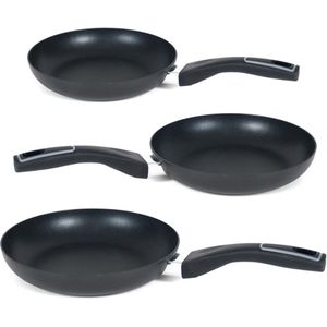 Koekenpannen set Gusto met anti-aanbak laag dia 24/26/28 cm - Alle warmtebronnen geschikt