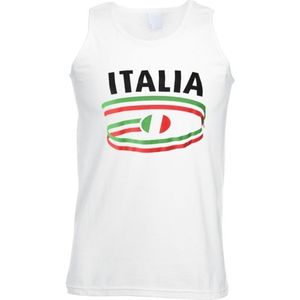 Italie tanktop voor heren met vlaggen print